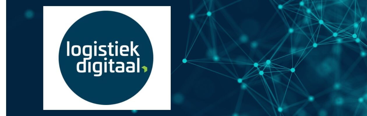 Headerbeeld logistiek digitaal illustratief beeld met logo