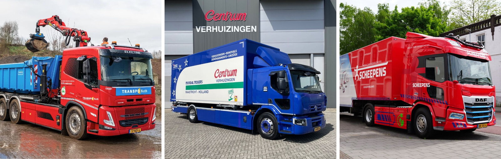 Drie elektrische trucks 