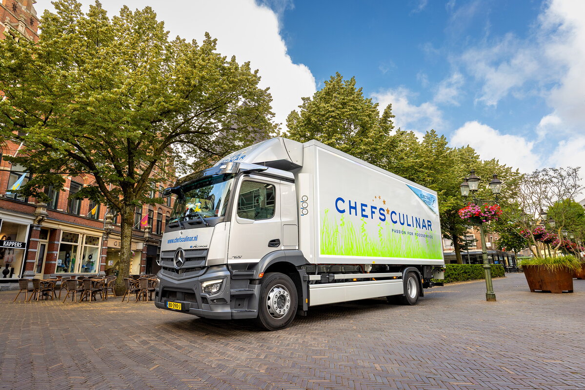 Elektrische bakwagen van Chefs Culinar in Venlo-centrum