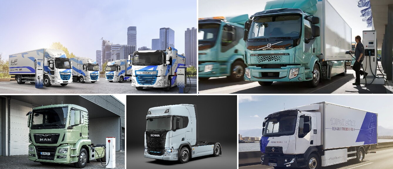 E-trucks verzamelbeeld